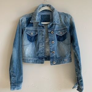 Guess Crop Denim Jacket Size S